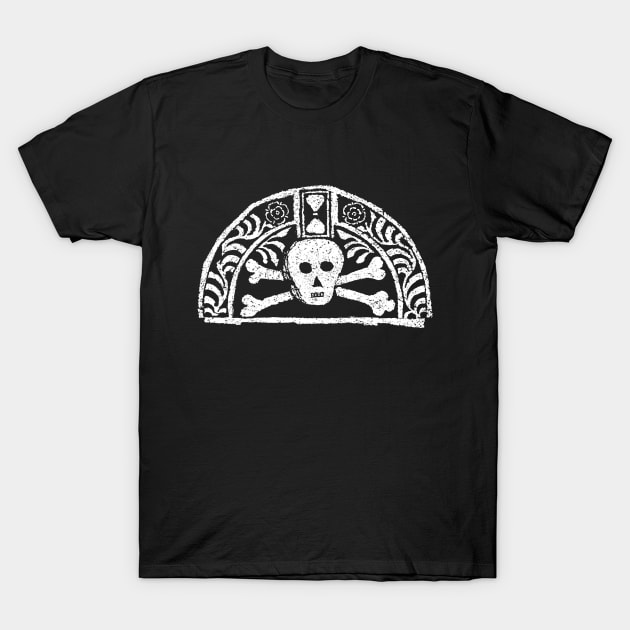 Death's Head Skull Gravestone Rubbing 01 T-Shirt by MatchbookGraphics